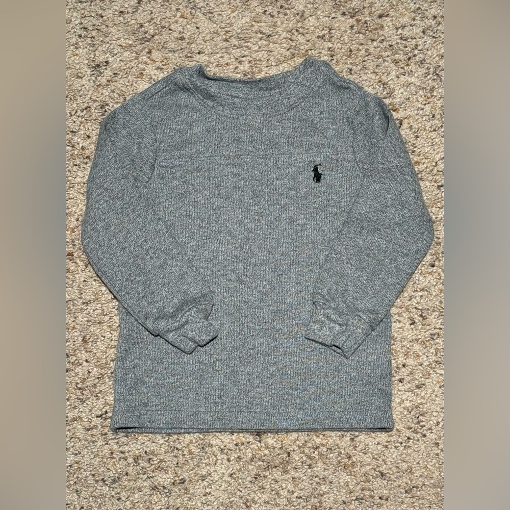 Ralph Lauren | Boys Waffle-Knit Cotton Long-Sleeve Shirt | Size 24 month